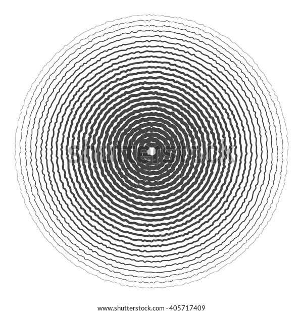 Concentric Circle Illustration Sound Wave Black Stock Vector (Royalty ...