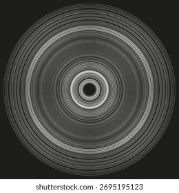 Padrão de círculo concêntrico. Textura abstrata do vetor. Espiral de linha radial. Efeito de movimento óptico. EPS 10.