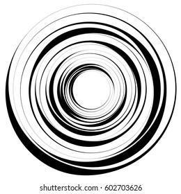 Concentric Circle, Rings. Suitable As An Abstract Design Element, Decorative Element Or Background Pattern