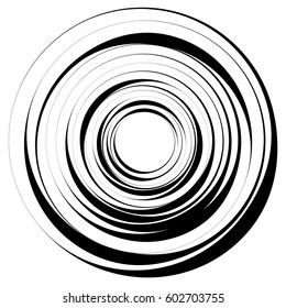 Concentric circle, rings. Suitable as an abstract design element, decorative element or background pattern