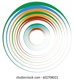 Concentric circle, rings. Suitable as an abstract design element, decorative element or background pattern