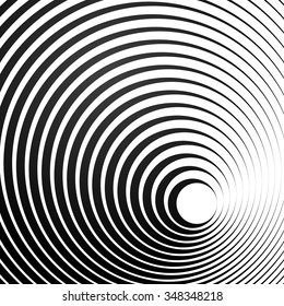 Concentric circle with stroke profile. Abstract backdrop.