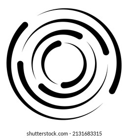 Concentric circle swirl line radius circle rotation icon