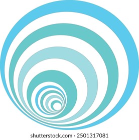 concentric circle twined in harmony this logo embodies unity and wholeness The circular ring with inner rings. Perfect for brands representing community