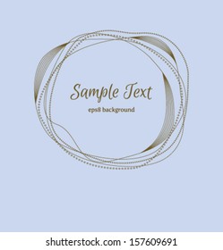 Concentric circles, abstract background. Vintage frame vector eps 10