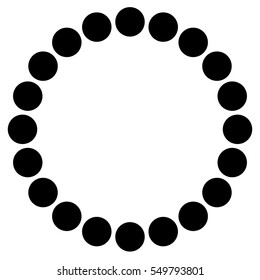 Concentric circles. Abstract beads, pearls, bracelet shape. Symbolic minimal illustration