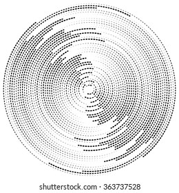 Concentric Circles Abstract Element. Radiating, Radial Circles, Ripple Effect.