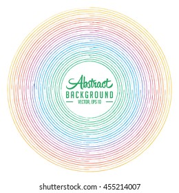 Concentric circles abstract element. vector and illustration.