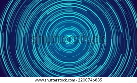 Concentric Circles. Abstract Sound Wave Background. Hi Tech Circles Vector Illustration
