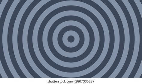 Concentric Circles Background in Dark Navy and Slate Gray Tones Expressing Negative Feelings Worry and Unsettled Emotions Vector Illustration