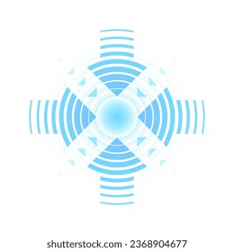 Konzentrische Kreise. Kreise mit einem gemeinsamen Zentrum. Vektorgrafik.