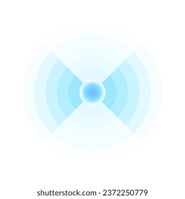 Concentric circles. Circles with a common center. Vector illustration.