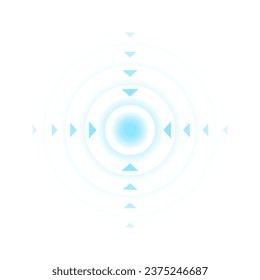Concentric circles. Circles with a common center. Vector. Illustration