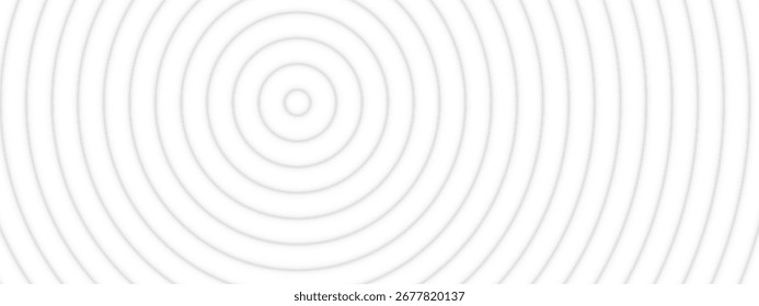Concentric circles create a subtle ripple effect on a clean white background ideal for design.