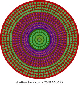 Círculos concêntricos com padrão de ponto
