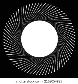 Concentric Circles . Dots in Circular Form . Vector.