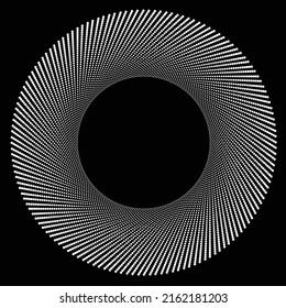 Concentric Circles . Dots in Circular Form . Vector.