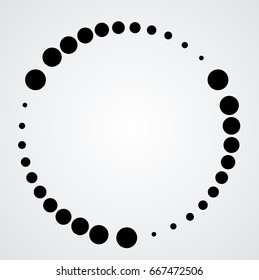 Concentric Circles . Dots in Circular Form . Vector.