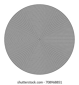 Concentric Circles Dots Gradient Patterns Design