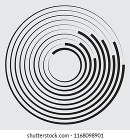 Concentric circles geometric element

