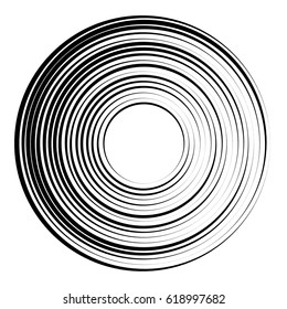 Concentric circles geometric element