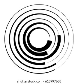 Concentric circles geometric element