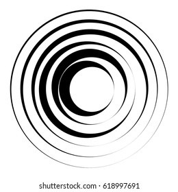 Concentric circles geometric element