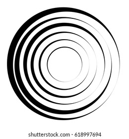 Concentric circles geometric element