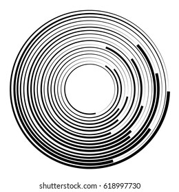 Concentric circles geometric element