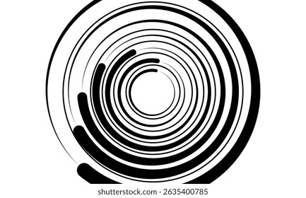 Concentric circles geometric element. eps vector dynamic