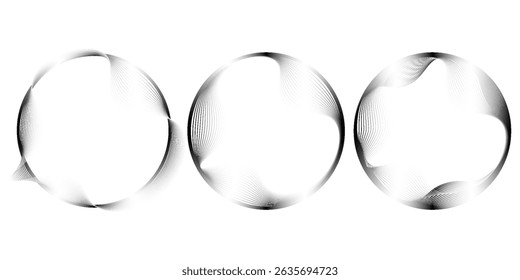 Concentric circles geometric element eps 10