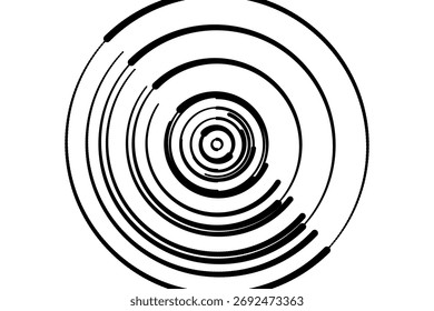 Elemento geométrico de círculos concêntricos eps 10