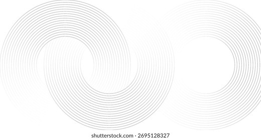 Concentric circles geometric element. eps 10