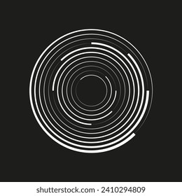 Concentric circles geometric element. Vector illustration. PS 10.