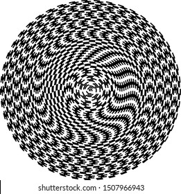 Concentric circles geometric vector element. Radial, radiating circular graphic for background.