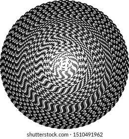 Concentric circles geometric vector element. Radial, radiating circular graphic for background.