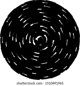 Concentric circles geometric vector element. Radial, radiating circular graphic for background.