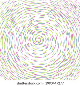 Concentric circles hatching lines abstract background. Hatching in a circle. Vector illustration