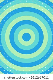 Concentric Circles Image and Sparkle Pattern Background, Circular Stripes, Swirl, Decorative Radiating Shape, Vertical