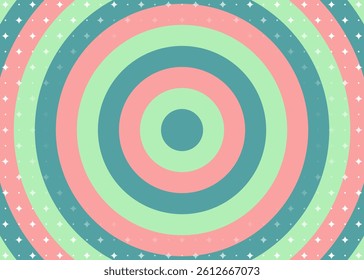 Concentric Circles Image and Sparkle Pattern Background, Circular Stripes, Swirl, Decorative Radiating Shape