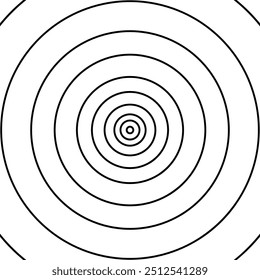 Concentric circles isolated on white background.