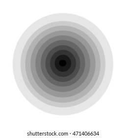 Concentric Circles / Circles laying on each other.  The farther out the lighter they are.