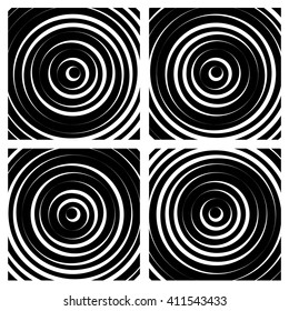 Concentric circles monochrome abstract background. radiating circles, rings.