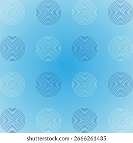 Círculos concéntricos en degradado azul