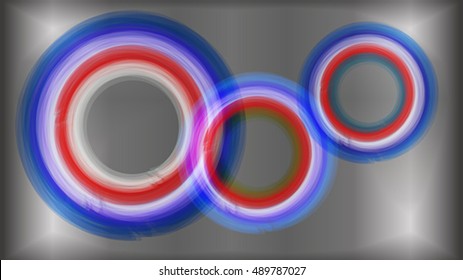 The concentric circles on the metallic background 