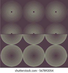 Concentric circles pattern on brown background