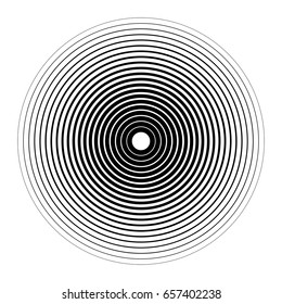 Concentric circles with progressive line-weight