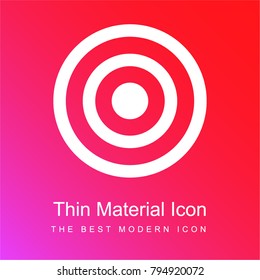 Concentric circles red and pink gradient material white icon minimal design