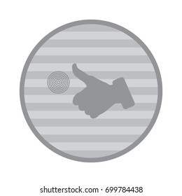 Concentric circles, rings abstract geometric element. Ripple, impact effect