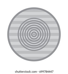 Concentric circles, rings abstract geometric element. Ripple, impact effect